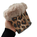 Leopard Faux Fur Fingerless Gloves - DippedShop Wholesale - #6451