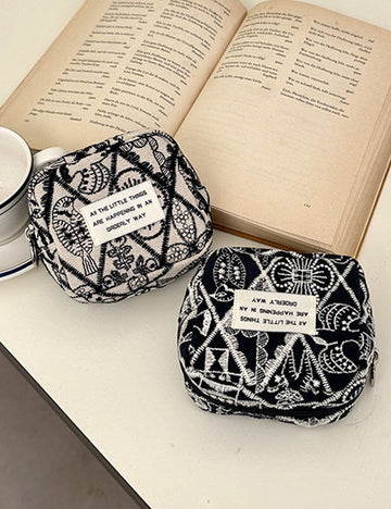 Stylish Bird Embroidery Portable Mini Makeup Bag MK2BW6S10BOB90