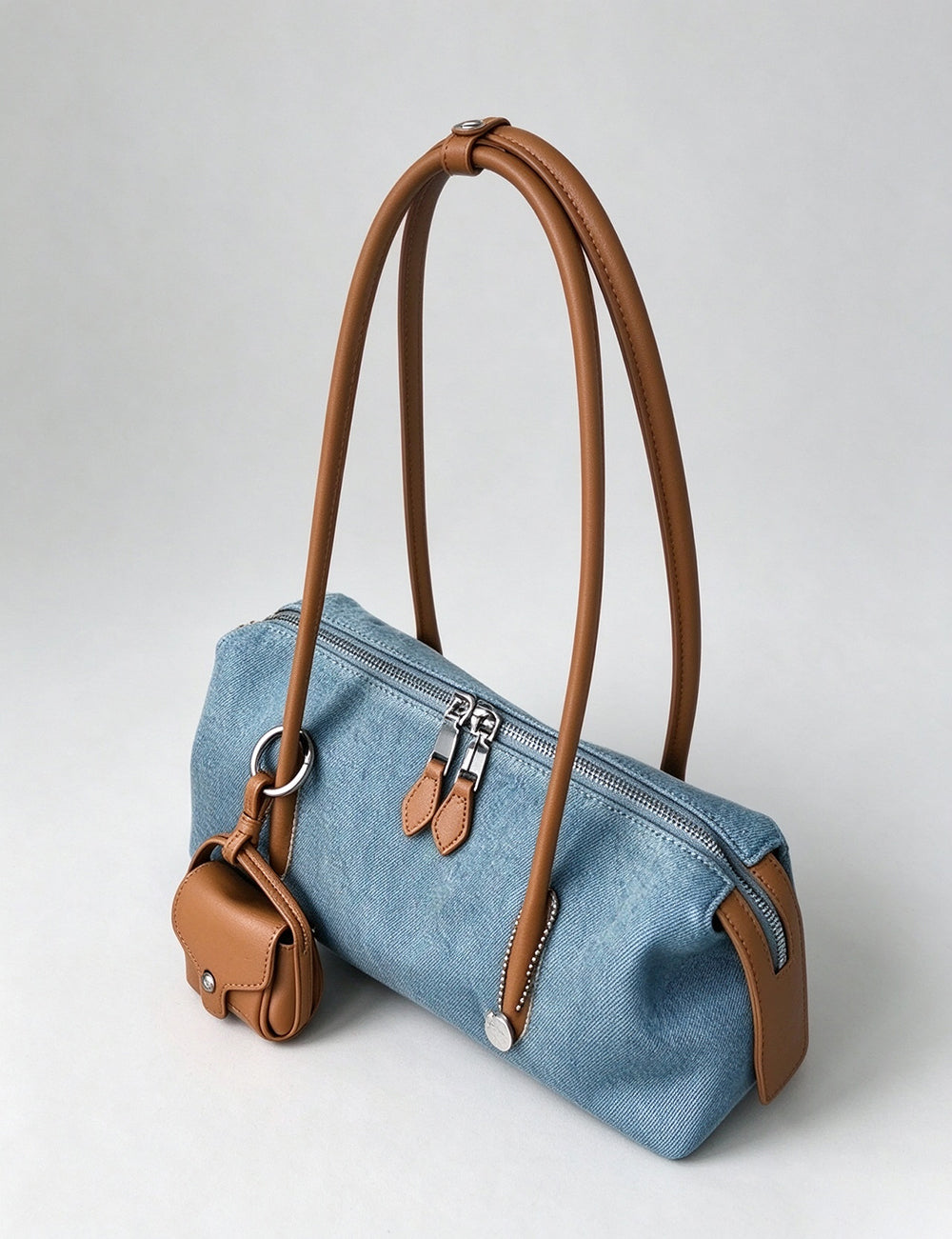 Vintage Denim Large Capacity Boston Shoulder Bag 6W10BBG2391