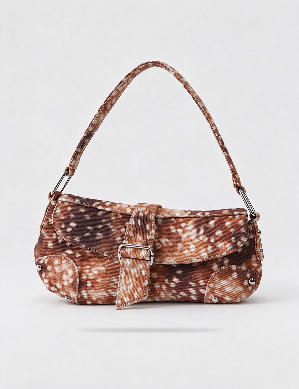 Vintage Distressed Deer Print Asymmetrical Shoulder Bag 6W10BBG2386