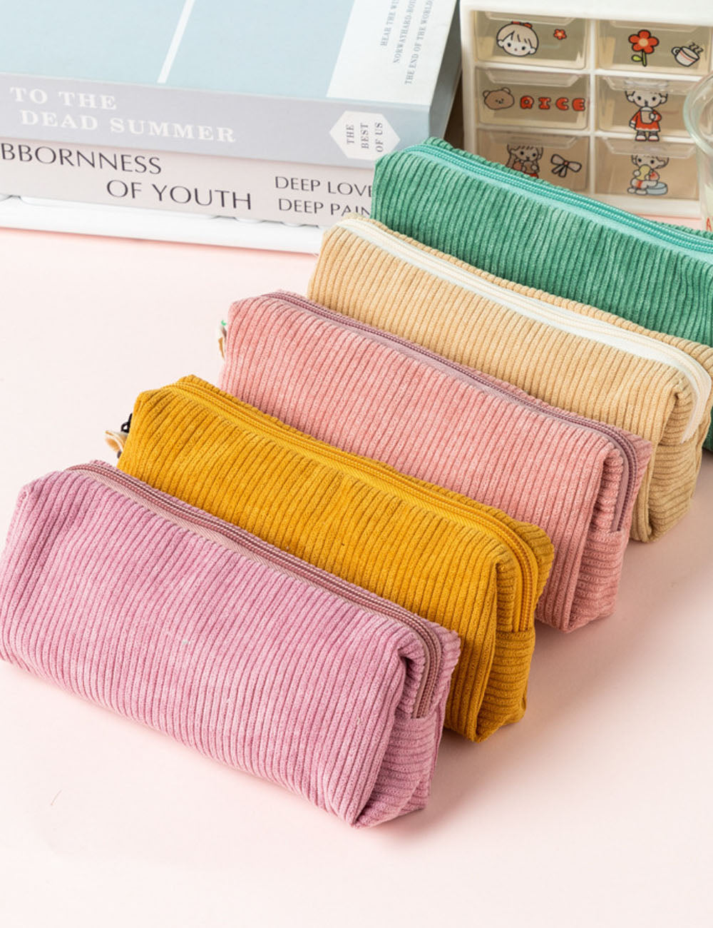 Corduroy Pencil Case - DippedShop Wholesale - #3955