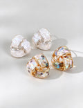 Minimalist Interlocking Geometric Stud Earrings 6W6JER827