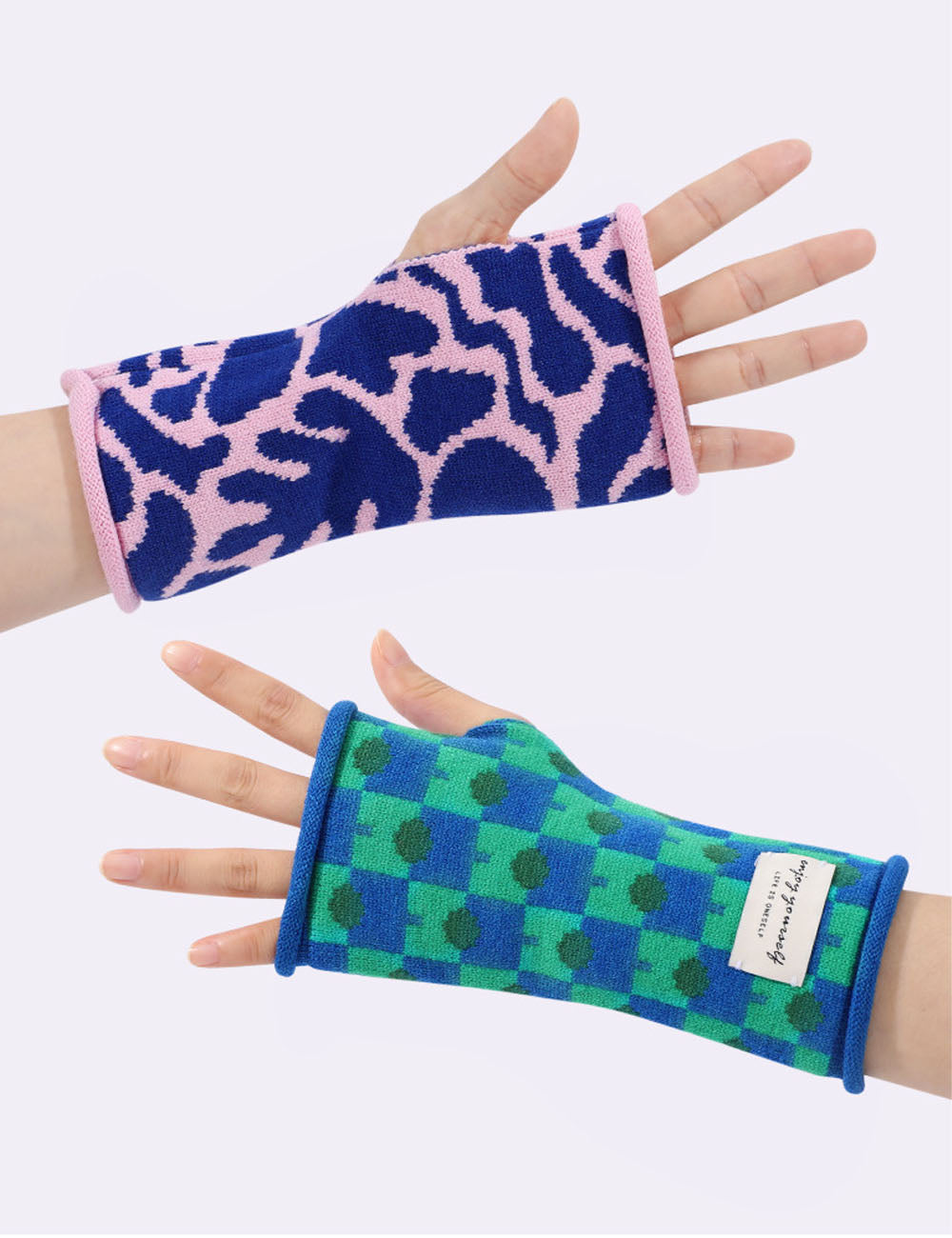 Geometric Fingerless Gloves - DippedShop Wholesale - #4723