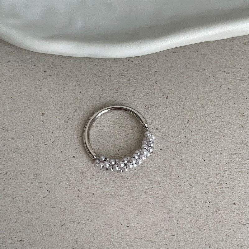 Layered Wrapped Pearl Ring - DippedShop Wholesale - #4291