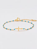Cross Bead Chain Bracelet - DippedShop Wholesale - #1427