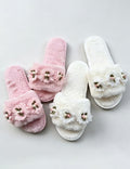 Plush Flower Indoor Slippers - DippedShop Wholesale - #0963