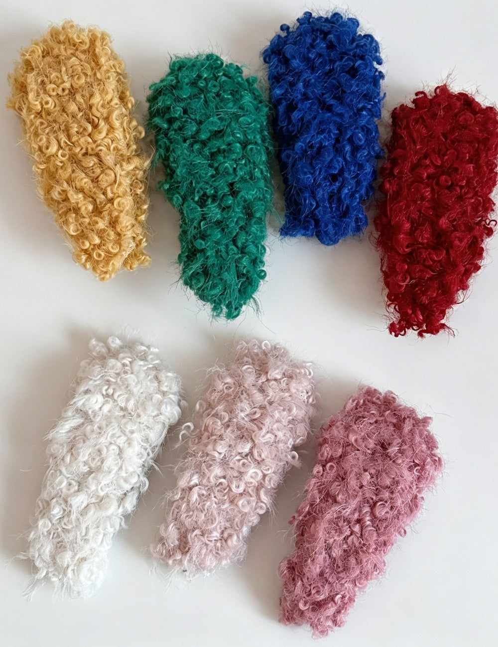 Simple Solid Color Plush Hair Clips 6W6HCP1237