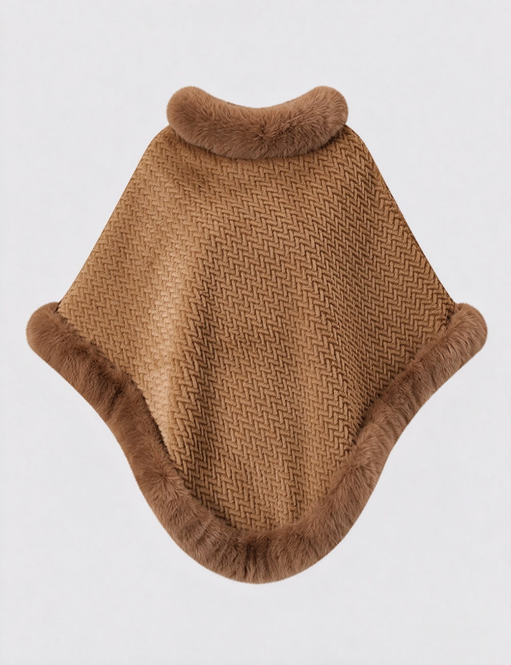 Faux Fur Shawl Poncho - DippedShop Wholesale - #4627