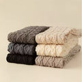Cable Solid Color Knit Over Knee High Socks 6W8FSO892