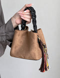 Retro Braided Top Handle Basket Handbag 6W10BBG2507