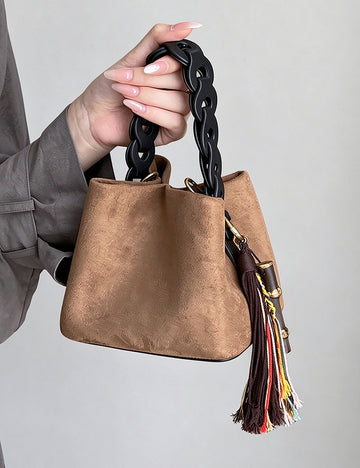 Retro Braided Top Handle Basket Handbag 6W10BBG2507