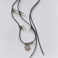 Handcrafted Daisy Flower Leather Cord Necklace 6W6JNC1012