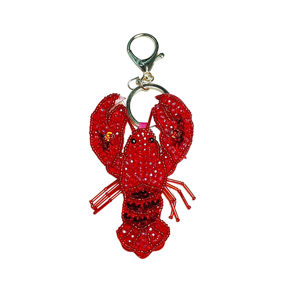 Funny Handmade Beads Lobster Pendant Bag Charm 6W10BBC807