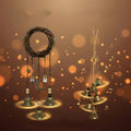 Retro Handmade Rattan Metal Bell Wind Chime 6H7HLS180