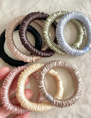 Refined Solid Color Ruffled Daily Hair Tie MK2BLW6W6HHT27