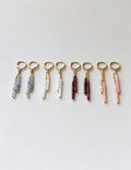 Boho Multi-Color Beaded Tassel Hoop Earrings 6W6JER952