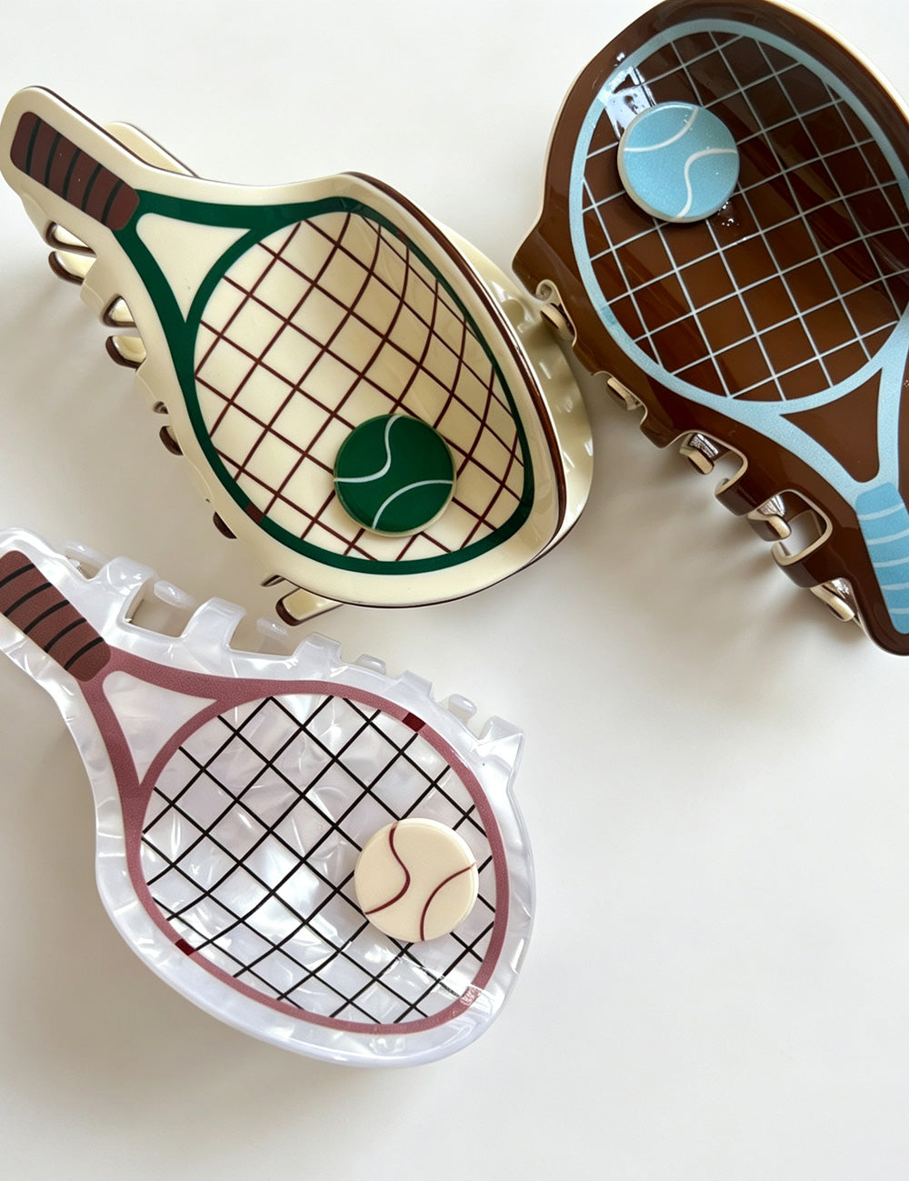 Tennis Racket Hair Claws - DippedShop Wholesale - #3667