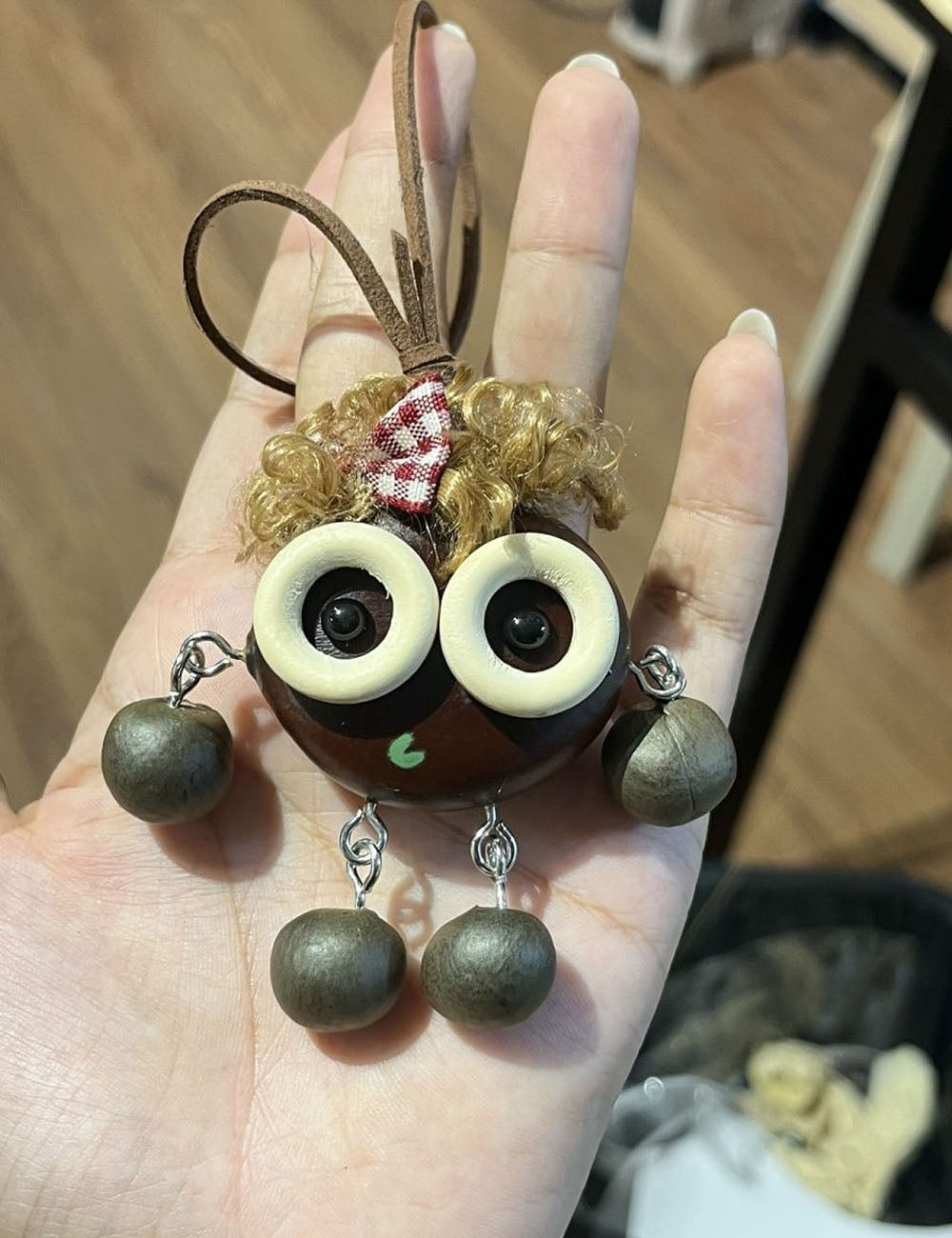 Handmade Natural Plant Seed Doll Bag Charm 6W10BBC399