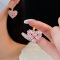 Minimalist Heart Gold Plated Cubic Zirconia Hoop Earrings 6W6JER719