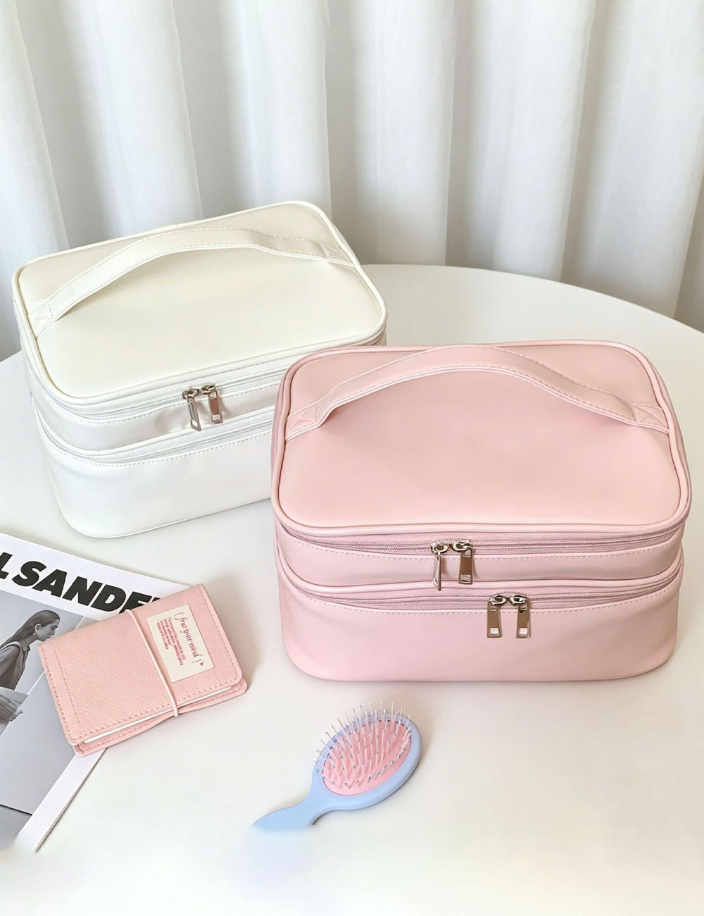 Minimalist Solid Color Waterproof Makeup Bag MK2BW6S10BOB118
