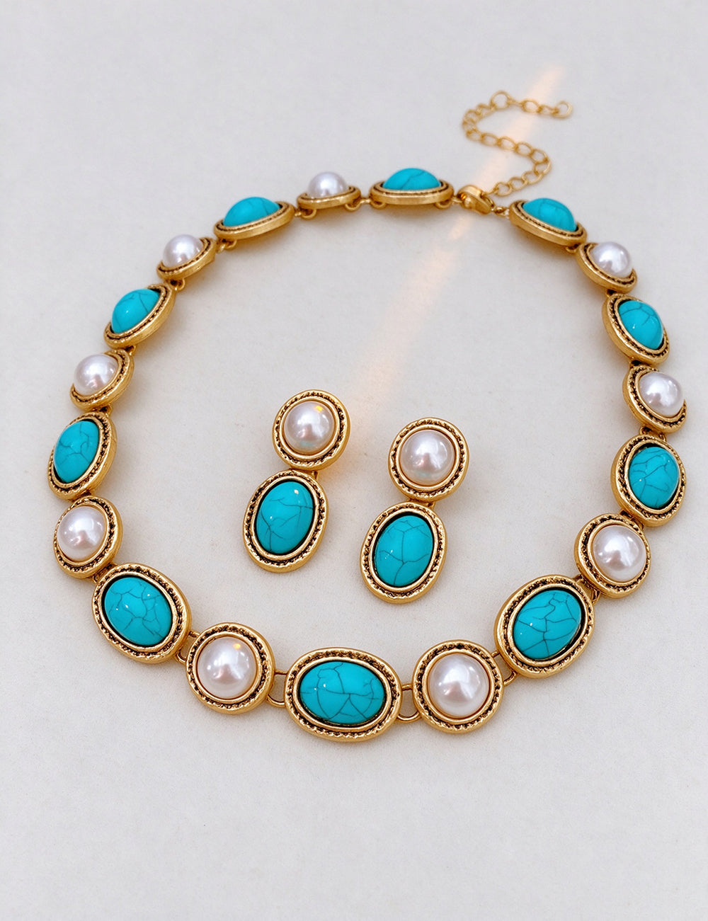 Boho Style Droplet Pendant Beads Choker Necklace 6W6JNC965