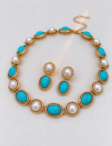 Boho Style Droplet Pendant Beads Choker Necklace 6W6JNC965