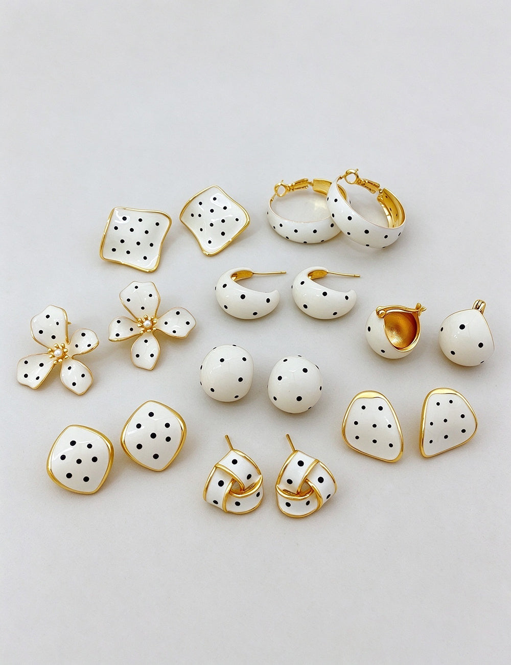 Irregular Enamel Stud Earrings - DippedShop Wholesale - #1283