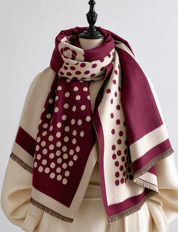 Reversible Polka Dot Shawl Wrap - DippedShop Wholesale - #8499