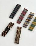 Vintage Plaid Leopard Print Acetate Hair Clip 6W6HCP1250
