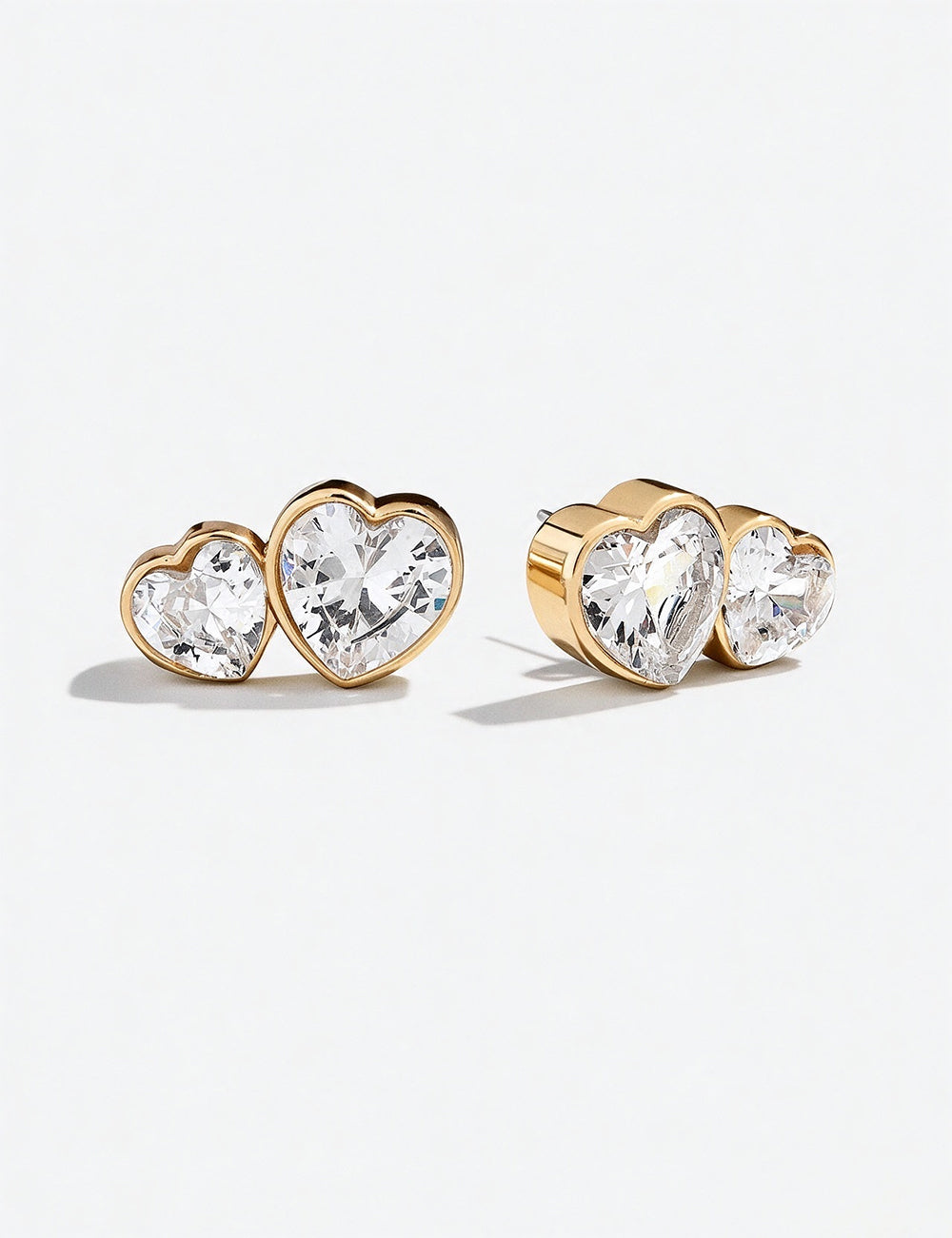 Trendy Double Heart Cubic Zircon Stud Earrings 6W6JER951