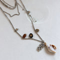 Trendy Seashell Pendant Multi-Layered Chain Necklace 6W6JNC1062