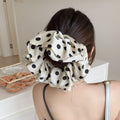 Oversized Polka Dots Pearl Satin Hair Scrunchies MK2BW6W6HSR92