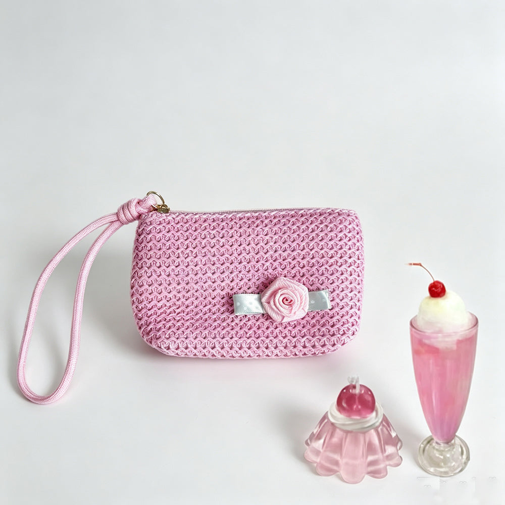 Crochet Wristlet Coin Pouch - DippedShop Wholesale - #8963