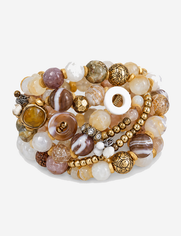 Boho Style Multi Layer Crystal Beaded Chain Bracelets 6W6JBR628