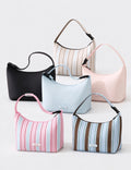 Simple Striped Color Block Large Capacity Handbag 6W10BBG2392