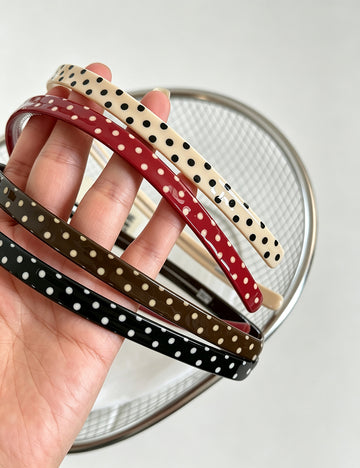Vintage Polka Dots Print Non-slip Headband 6W6HBD398