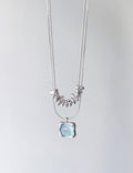 Fresh Crystal Square Pendant Choker Necklace 6W6JNC1058