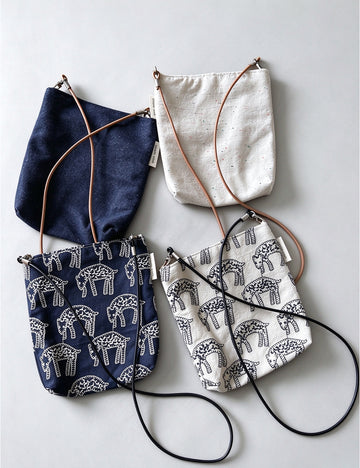 Minimalist Elephant Embroidery Crossbody Phone - DippedShop Wholesale - #2915