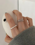 Cross Band Bead Ring - DippedShop Wholesale - #5811
