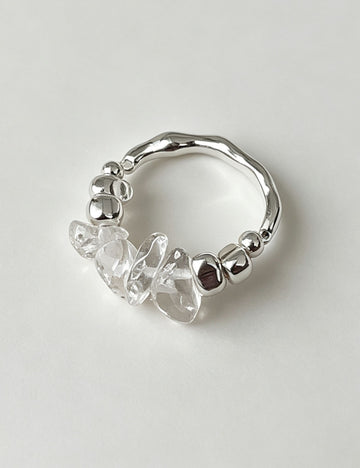 Irregular Crystal Beaded Ring - DippedShop Wholesale - #2963
