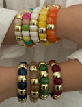 Dopamine Color Block Resin Beaded Stretch Bracelet 6W6JBR610