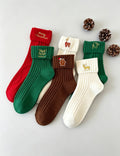 Christmas Cozy Fold Over Ribbed Socks 6W8FSO915