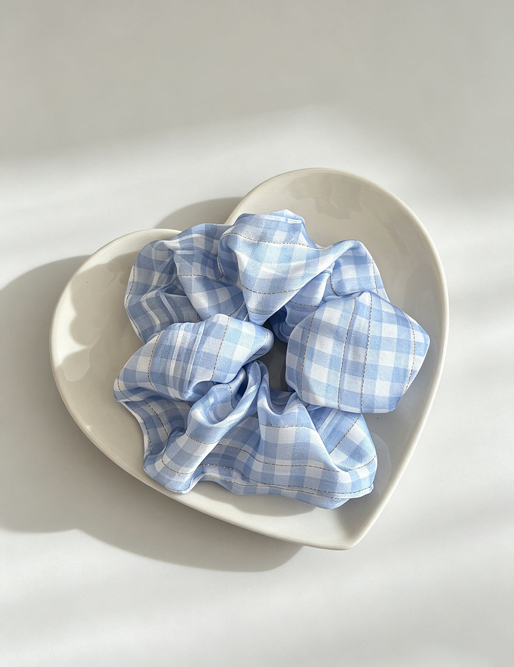 Minimalist Blue Plaid High Elastic Scrunchies 6W6HSR495