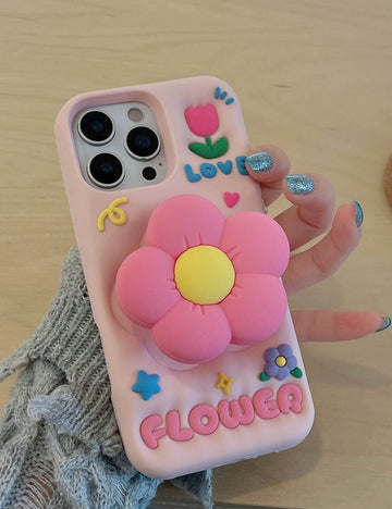 3D Flower Shockproof Case - DippedShop Wholesale - #7171