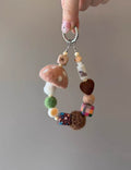 Chic Mushroom Beaded Chain Keychain Bag Charm 6W10BBC348