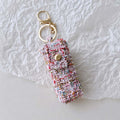 Tweed Lipstick Pouch Keychain - DippedShop Wholesale - #4723