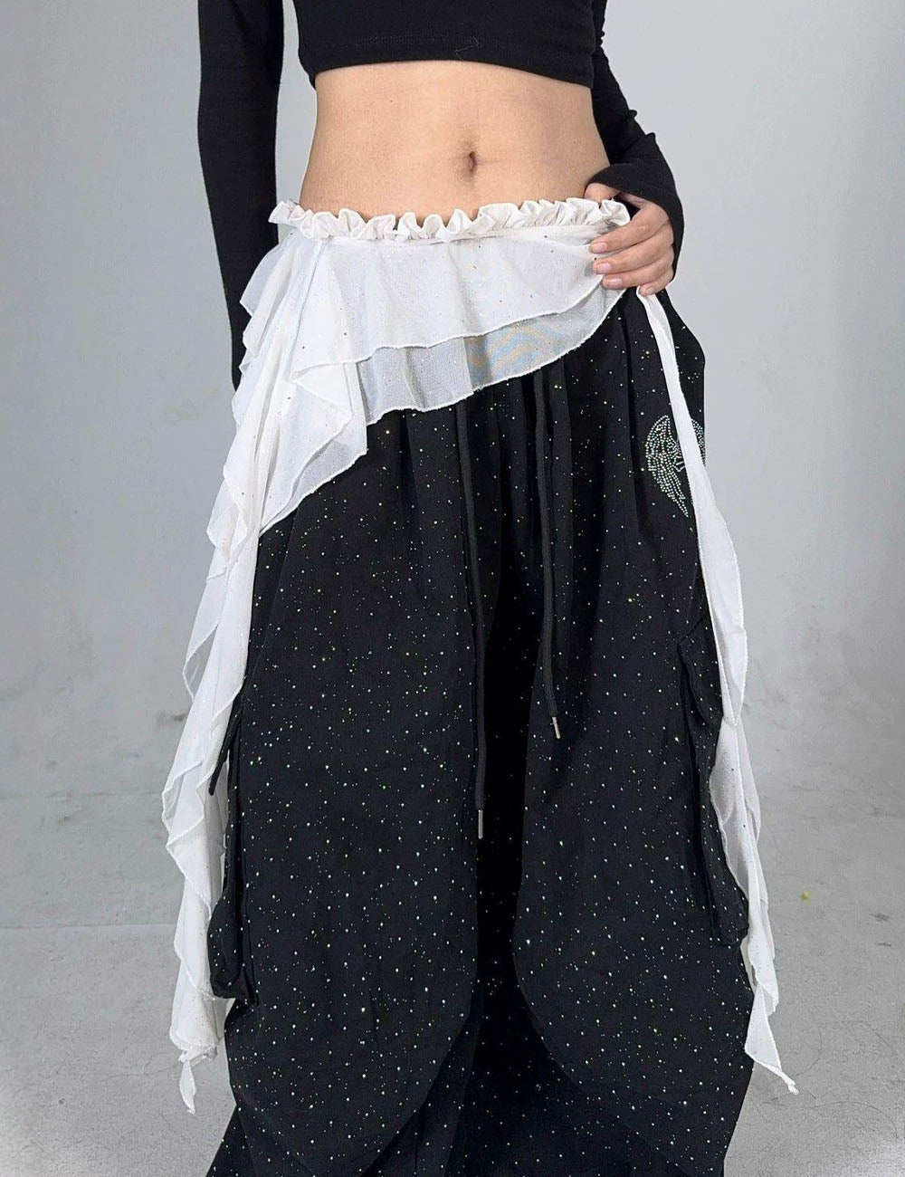 Asymmetrical Layered Wrap Skirt - DippedShop Wholesale - #7139