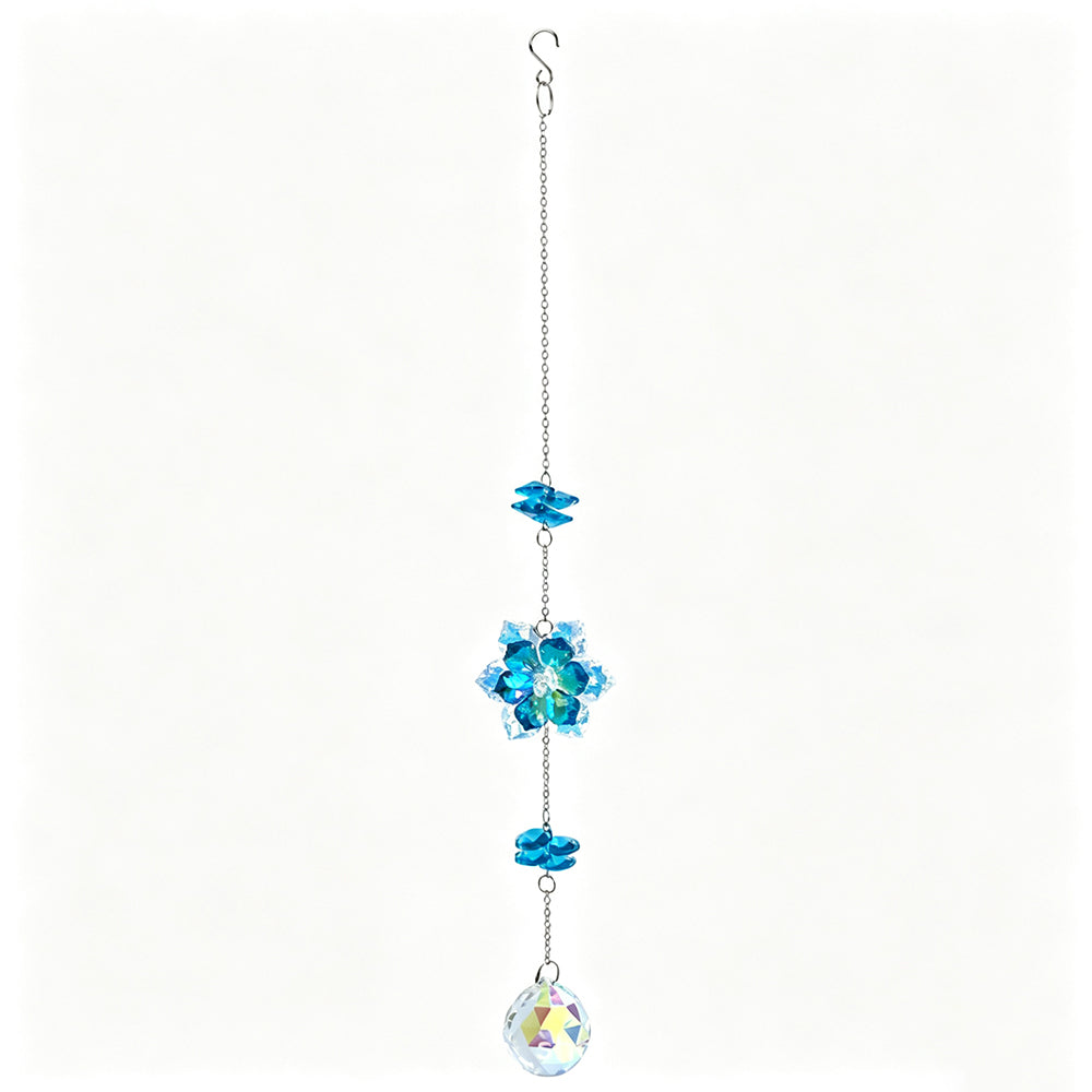 Cute Flower Crystal Bead Window Hanging Suncatcher 6H7HLS197