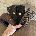 Vintage Leopard Print Soft Wide Headband 6W6HBD378