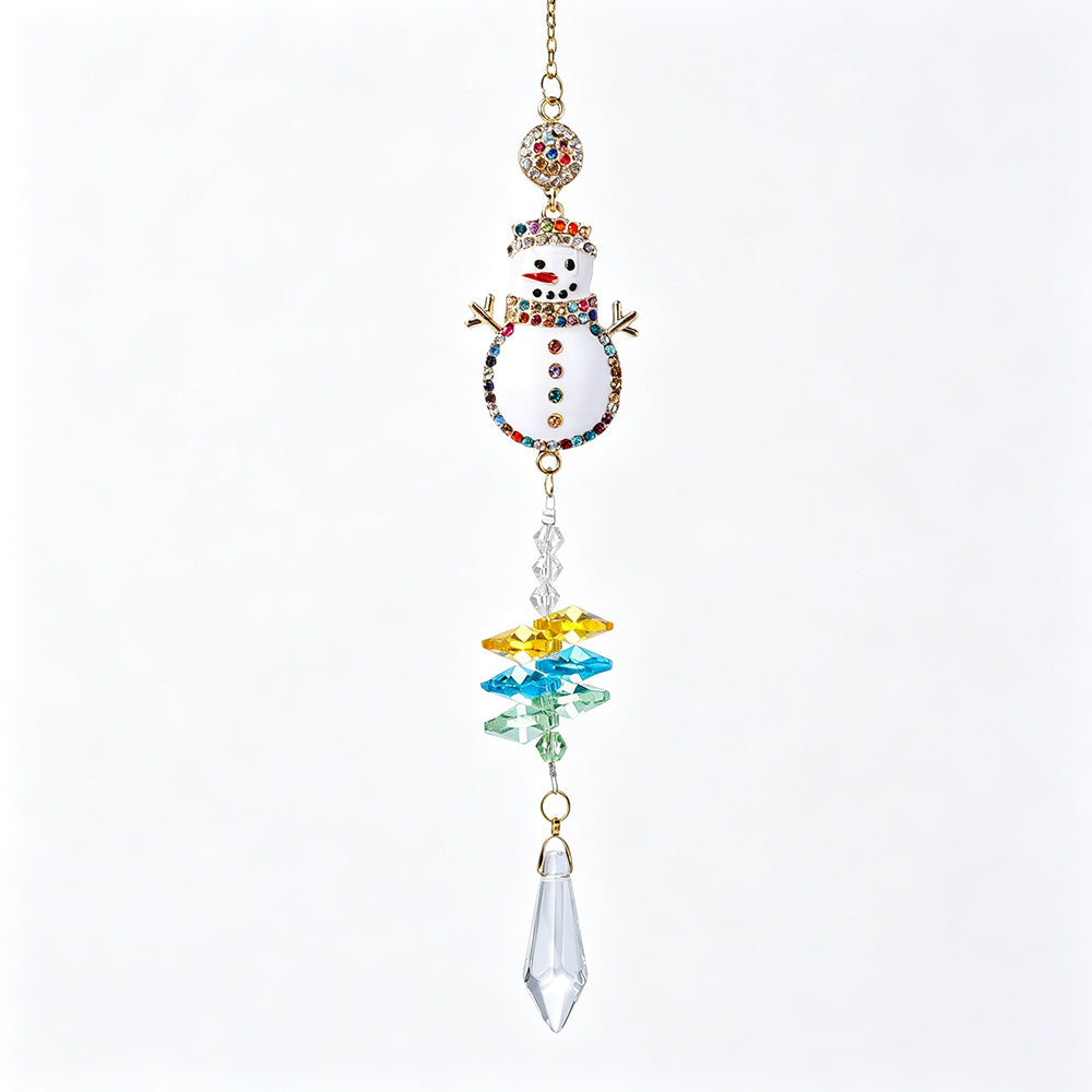Sparkling Santa Christmas Tree Crystal Hanging Ornament 6H7HLS192